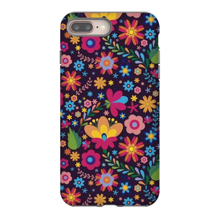 iPhone 8 plus StrongFit Pink and Yellow Flower Party by ArtsCase