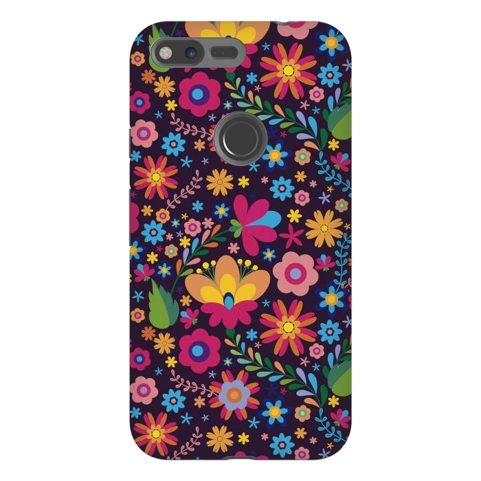 Pixel XL StrongFit Pink and Yellow Flower Party by ArtsCase
