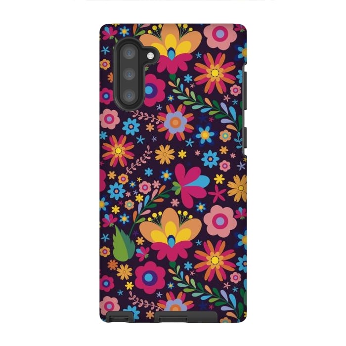 Galaxy Note 10 StrongFit Pink and Yellow Flower Party by ArtsCase