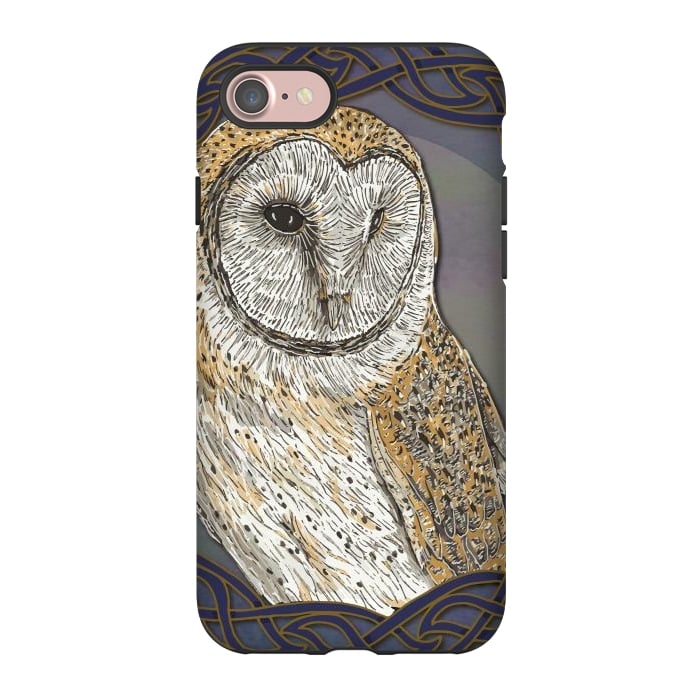 iPhone 7 StrongFit Beautiful Barn Owl by Lotti Brown