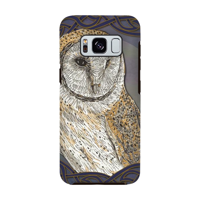 Galaxy S8 StrongFit Beautiful Barn Owl by Lotti Brown