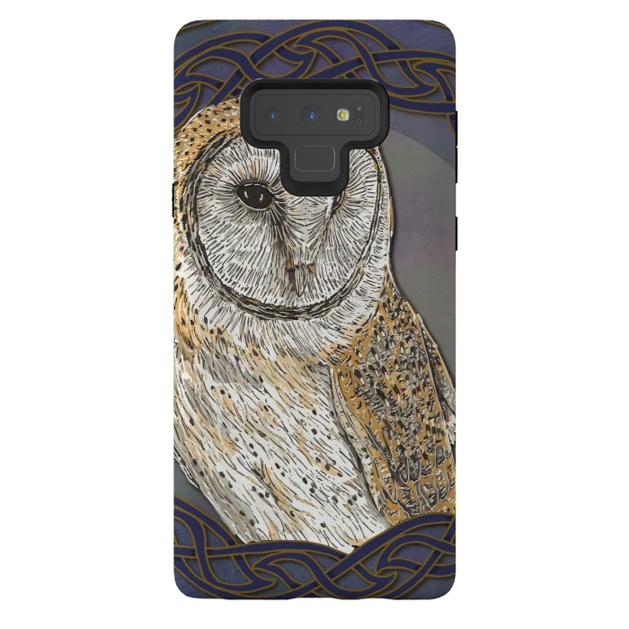 Galaxy Note 9 StrongFit Beautiful Barn Owl by Lotti Brown