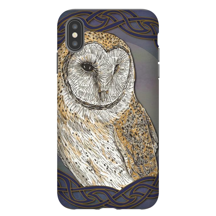 iPhone Xs Max StrongFit Beautiful Barn Owl by Lotti Brown