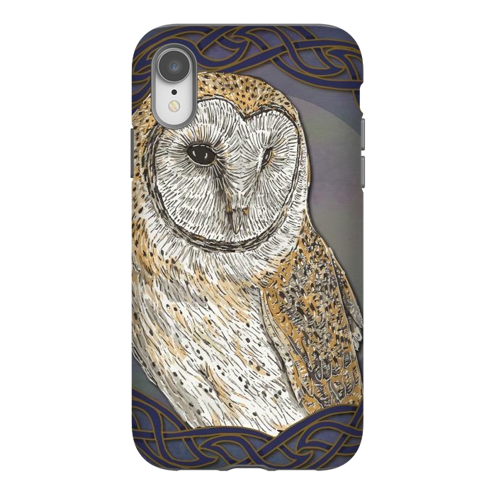 iPhone Xr StrongFit Beautiful Barn Owl by Lotti Brown