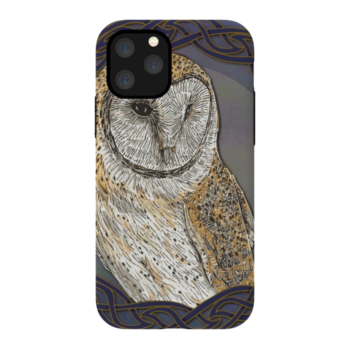 iPhone 11 Pro StrongFit Beautiful Barn Owl by Lotti Brown