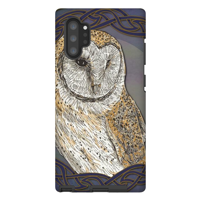 Galaxy Note 10 plus StrongFit Beautiful Barn Owl by Lotti Brown