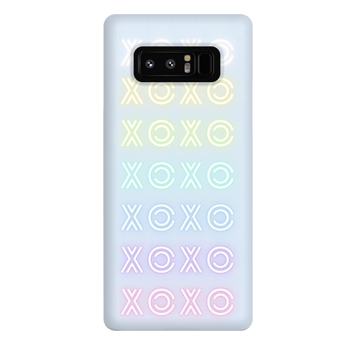 Galaxy Note 8 StrongFit Pastel neon XOXO typo Valentine by Oana 