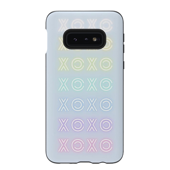 Galaxy S10e StrongFit Pastel neon XOXO typo Valentine by Oana 