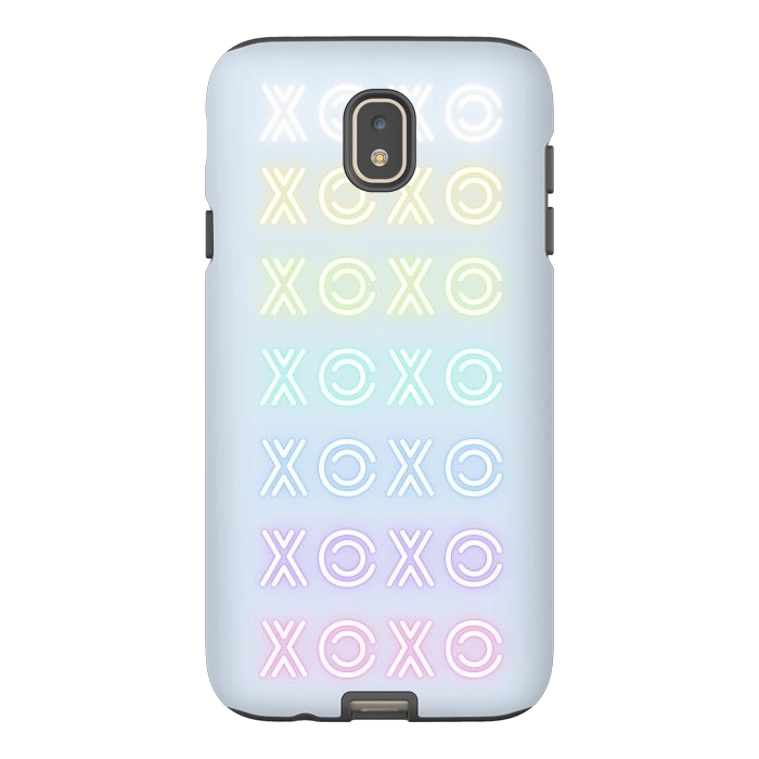 Galaxy J7 StrongFit Pastel neon XOXO typo Valentine by Oana 