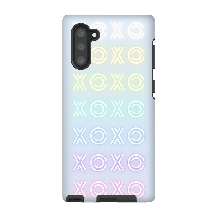 Galaxy Note 10 StrongFit Pastel neon XOXO typo Valentine by Oana 