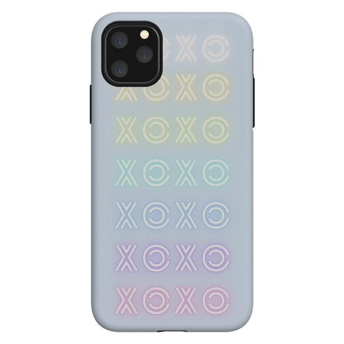 iPhone 11 Pro Max StrongFit Pastel neon XOXO typo Valentine by Oana 