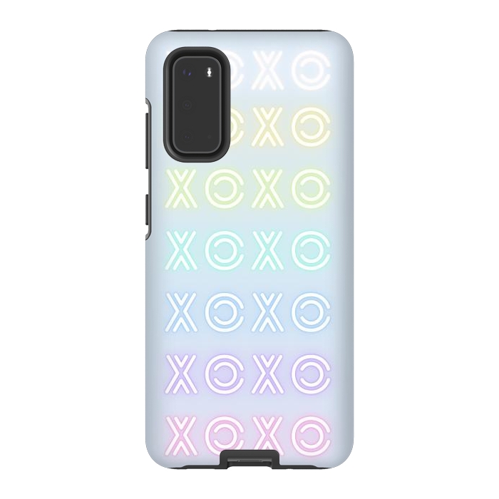 Galaxy S20 StrongFit Pastel neon XOXO typo Valentine by Oana 