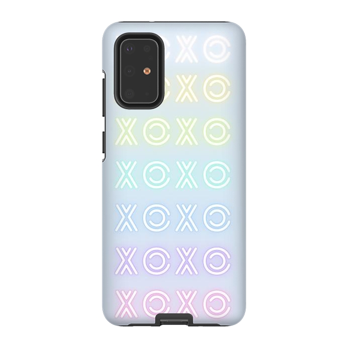 Galaxy S20 Plus StrongFit Pastel neon XOXO typo Valentine by Oana 