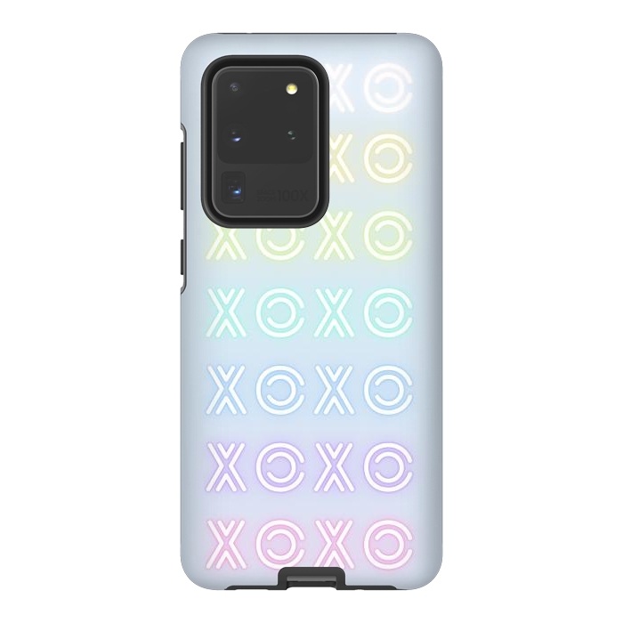 Galaxy S20 Ultra StrongFit Pastel neon XOXO typo Valentine by Oana 