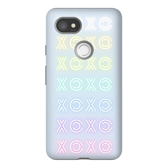 Pixel 2XL StrongFit Pastel neon XOXO typo Valentine by Oana 
