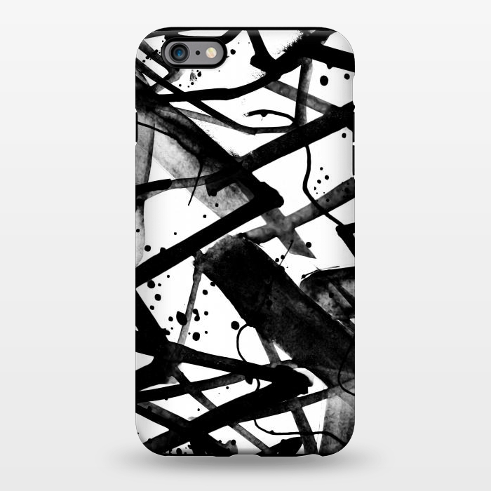 iPhone 6/6s plus StrongFit Black ink brushed graffitti by Oana 