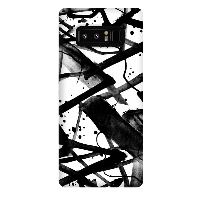 Galaxy Note 8 StrongFit Black ink brushed graffitti by Oana 