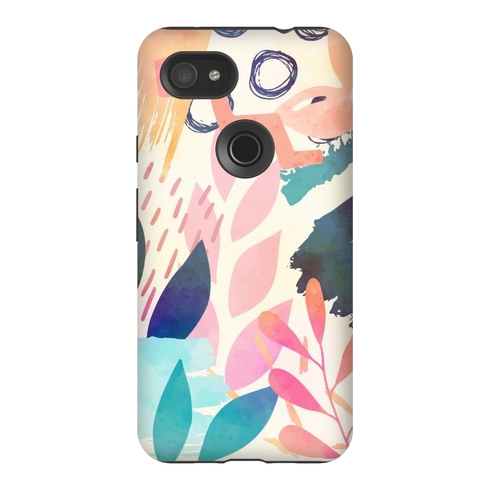 Pixel 3AXL StrongFit Tropicali Abstract by Creativeaxle