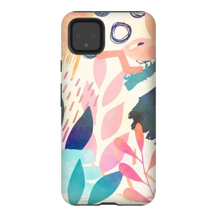 Pixel 4XL StrongFit Tropicali Abstract by Creativeaxle