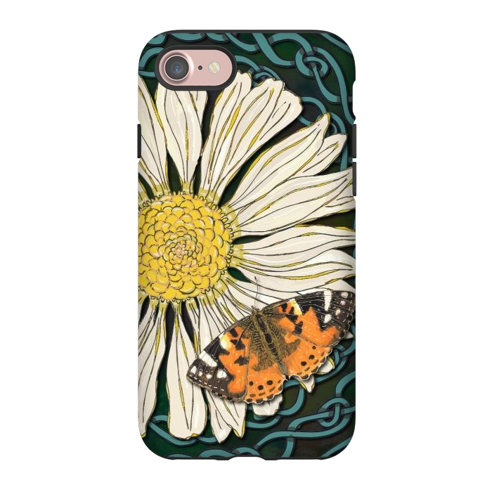 iPhone 7 StrongFit Daisy and Butterfly by Lotti Brown
