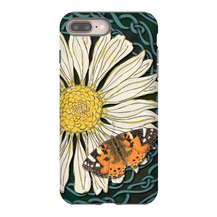 iPhone 7 plus StrongFit Daisy and Butterfly by Lotti Brown