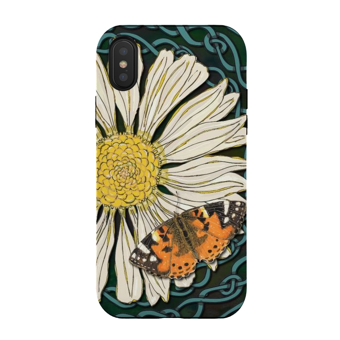 iPhone Xs / X StrongFit Daisy and Butterfly by Lotti Brown