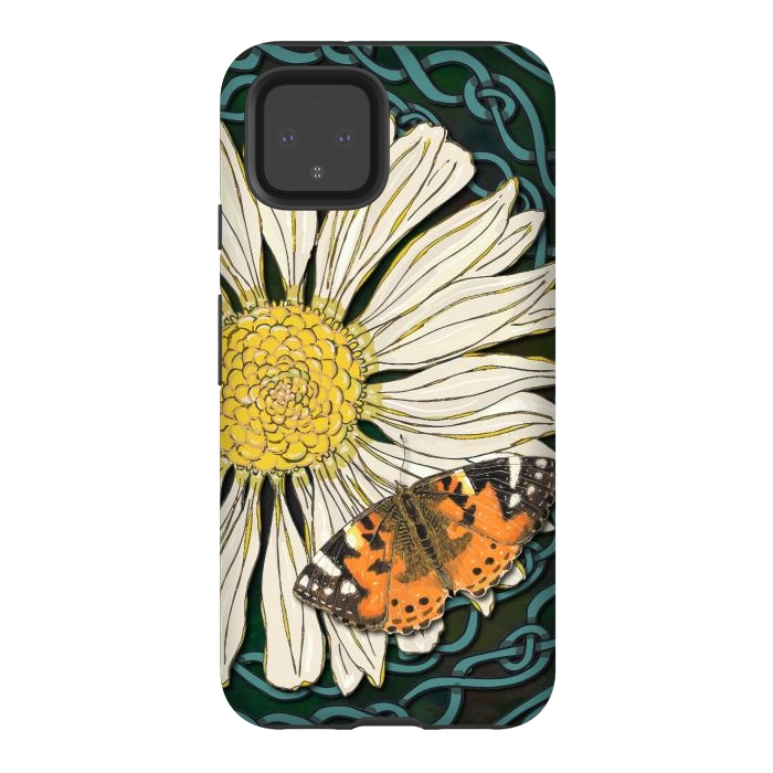 Pixel 4 StrongFit Daisy and Butterfly by Lotti Brown
