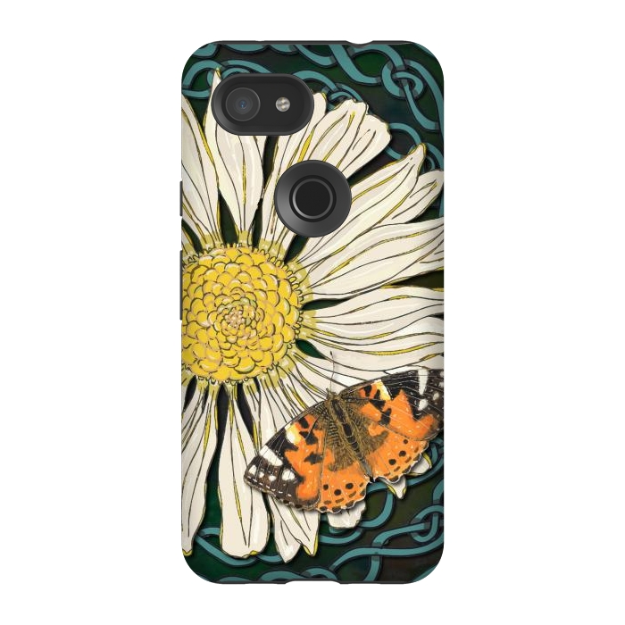 Pixel 3A StrongFit Daisy and Butterfly by Lotti Brown
