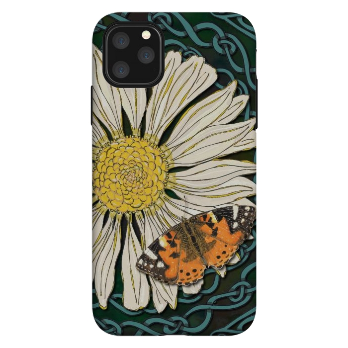 iPhone 11 Pro Max StrongFit Daisy and Butterfly by Lotti Brown