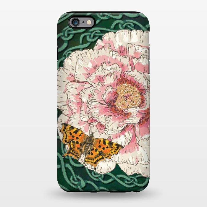iPhone 6/6s plus StrongFit Peony and Butterfly by Lotti Brown