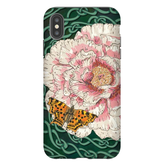 iPhone Xs Max StrongFit Peony and Butterfly by Lotti Brown