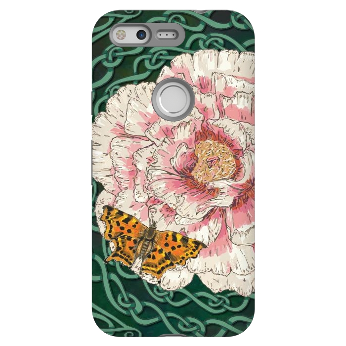 Pixel StrongFit Peony and Butterfly by Lotti Brown
