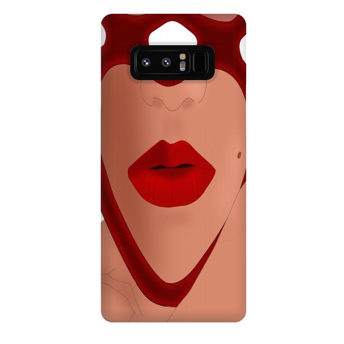 Galaxy Note 8 StrongFit Mirrored Lips - Valentines Edition Design by Anima Tea Story