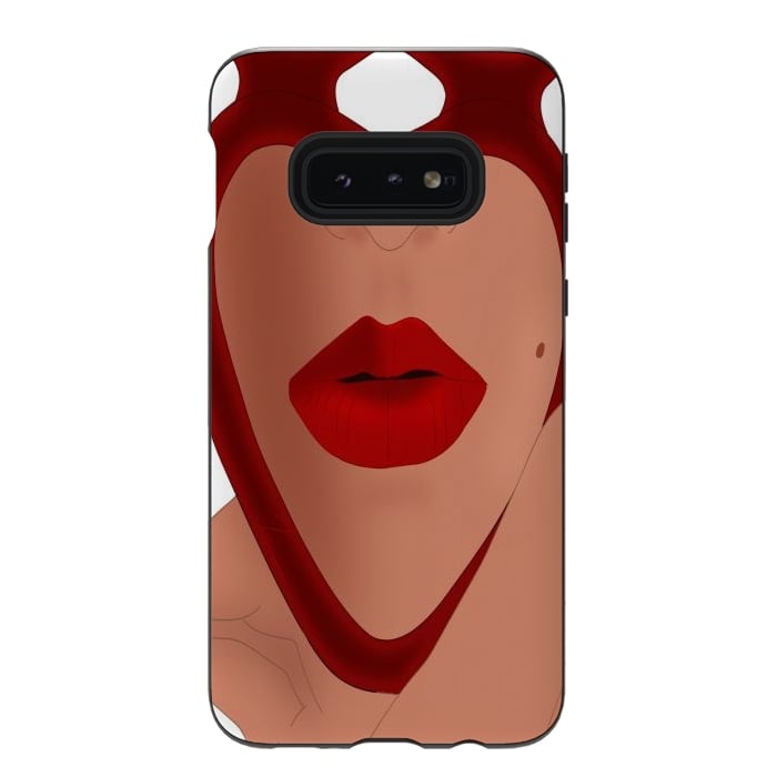 Galaxy S10e StrongFit Mirrored Lips - Valentines Edition Design by Anima Tea Story