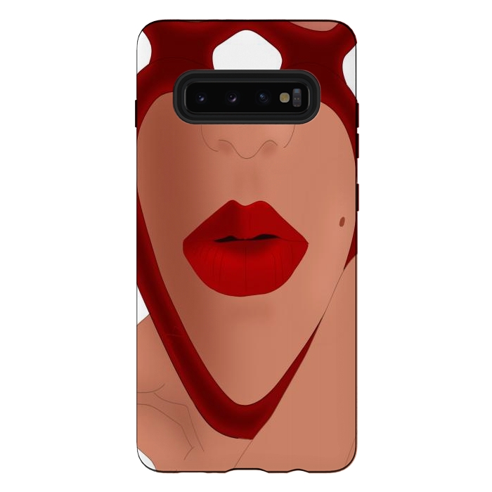 Galaxy S10 plus StrongFit Mirrored Lips - Valentines Edition Design by Anima Tea Story