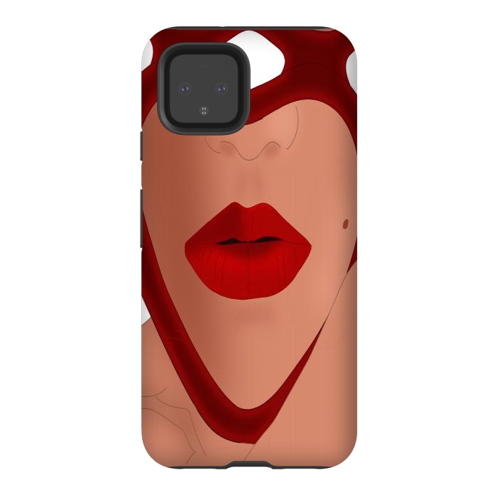 Pixel 4 StrongFit Mirrored Lips - Valentines Edition Design by Anima Tea Story