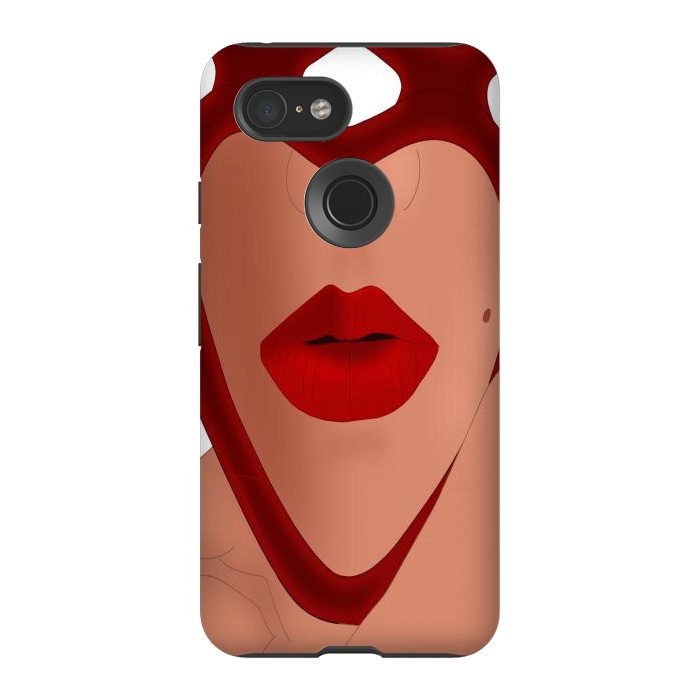 Pixel 3 StrongFit Mirrored Lips - Valentines Edition Design by Anima Tea Story