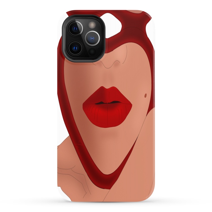 iPhone 12 Pro Max StrongFit Mirrored Lips - Valentines Edition Design by Anima Tea Story
