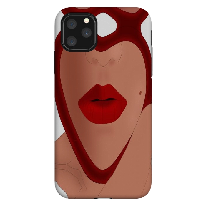 iPhone 11 Pro Max StrongFit Mirrored Lips - Valentines Edition Design by Anima Tea Story