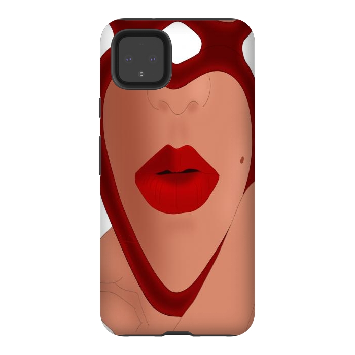 Pixel 4XL StrongFit Mirrored Lips - Valentines Edition Design by Anima Tea Story
