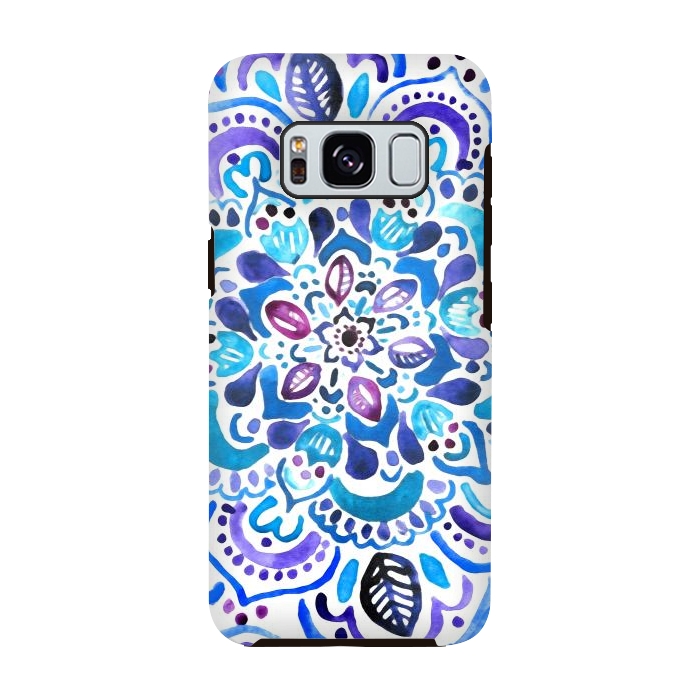 Galaxy S8 StrongFit Ocean Watercolour Mandala - Vivid by Tangerine-Tane