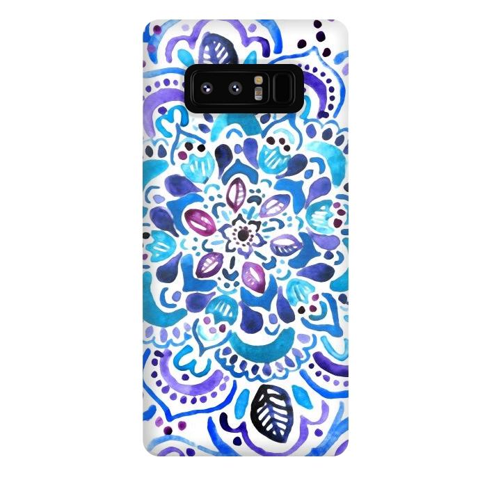 Galaxy Note 8 StrongFit Ocean Watercolour Mandala - Vivid by Tangerine-Tane