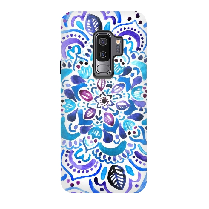 Galaxy S9 plus StrongFit Ocean Watercolour Mandala - Vivid by Tangerine-Tane