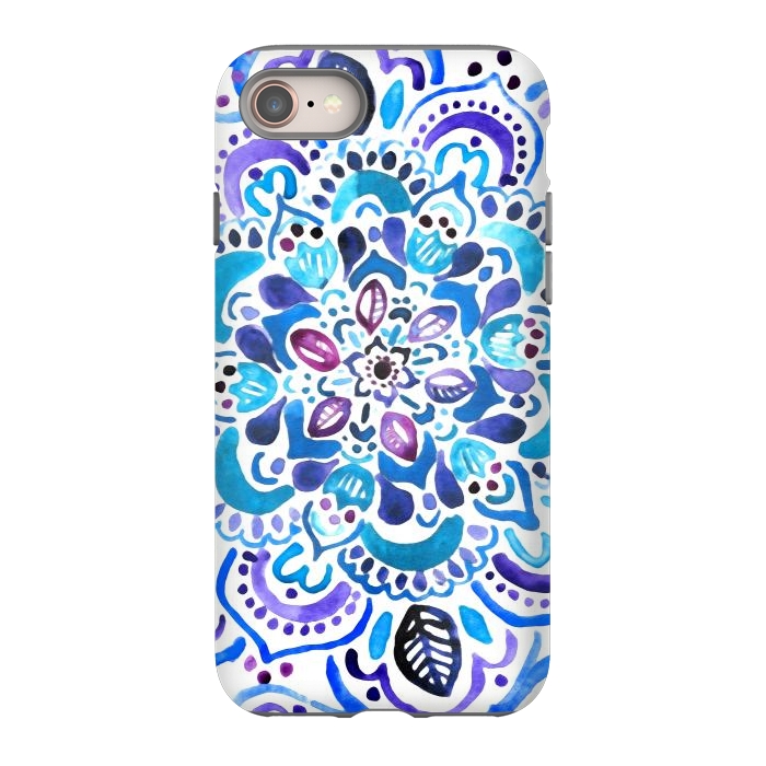 iPhone 8 StrongFit Ocean Watercolour Mandala - Vivid por Tangerine-Tane