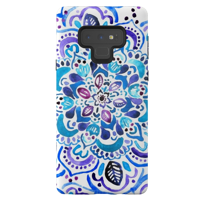 Galaxy Note 9 StrongFit Ocean Watercolour Mandala - Vivid by Tangerine-Tane