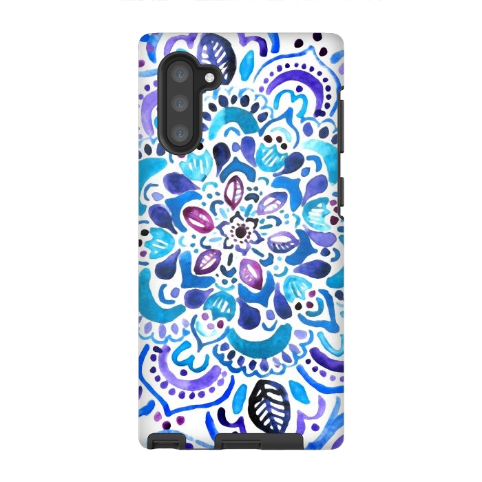 Galaxy Note 10 StrongFit Ocean Watercolour Mandala - Vivid by Tangerine-Tane
