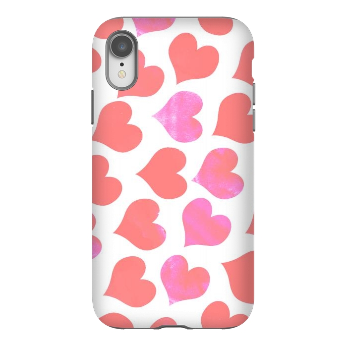 iPhone Xr StrongFit Bold Red-Pink hearts by Oana 