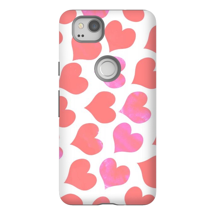 Pixel 2 StrongFit Bold Red-Pink hearts by Oana 