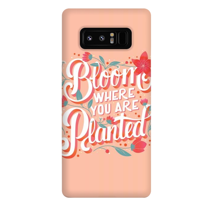 Galaxy Note 8 StrongFit Bloom Where You Are Planted, Light by Jelena Obradovic