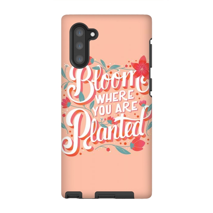 Galaxy Note 10 StrongFit Bloom Where You Are Planted, Light by Jelena Obradovic
